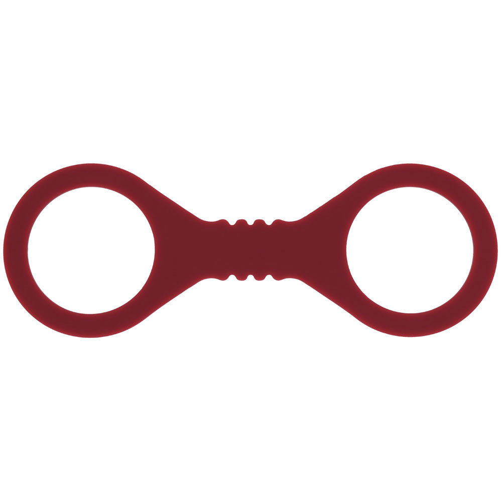 Sex & Mischief Enchanted Small Silicone Cuffs - Burgundy Small Restraints - SS10231