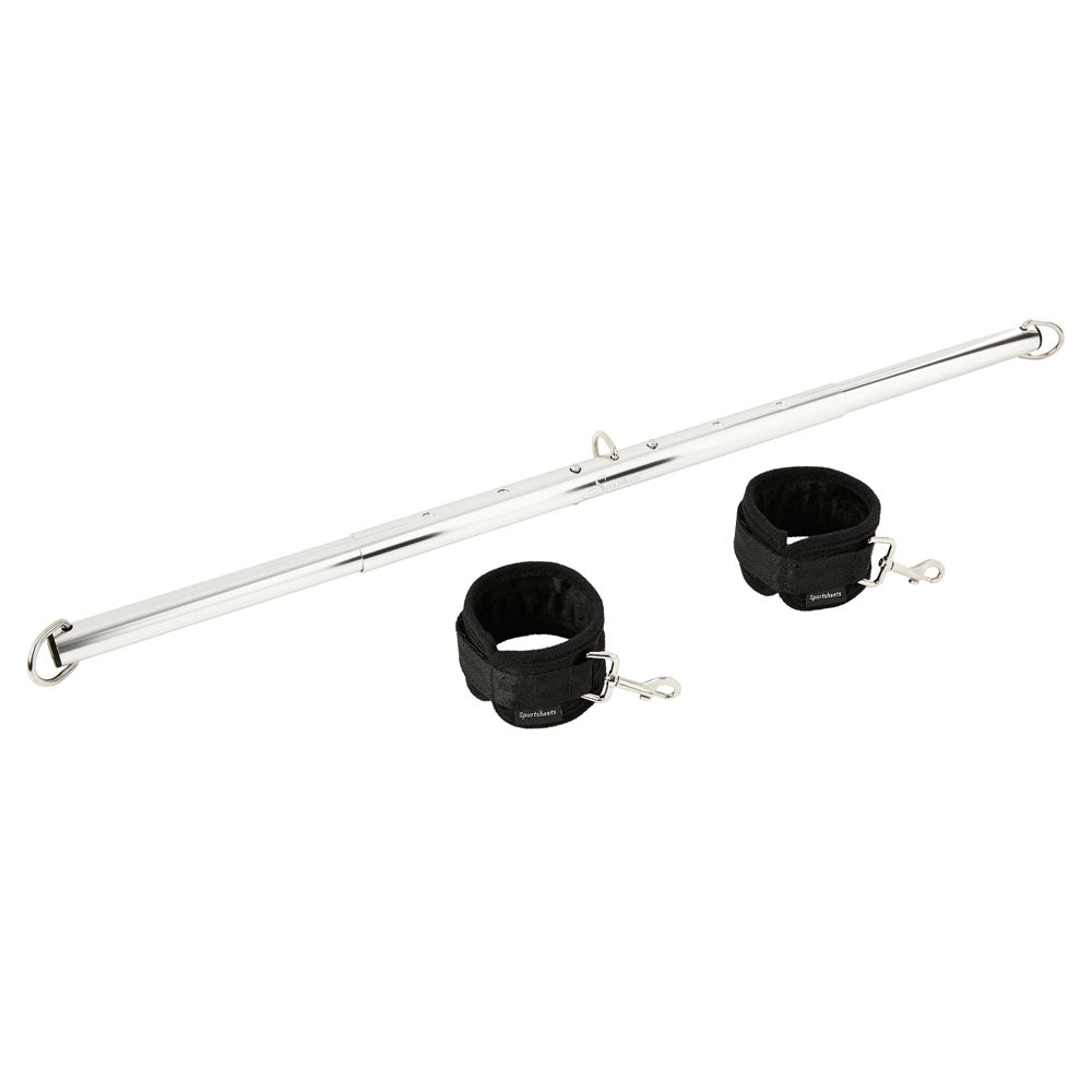 SPORTSHEETS Expandable Spreader Bar & Cuffs - Metal 74 cm Spreader Bar with Cuffs - SS32602
