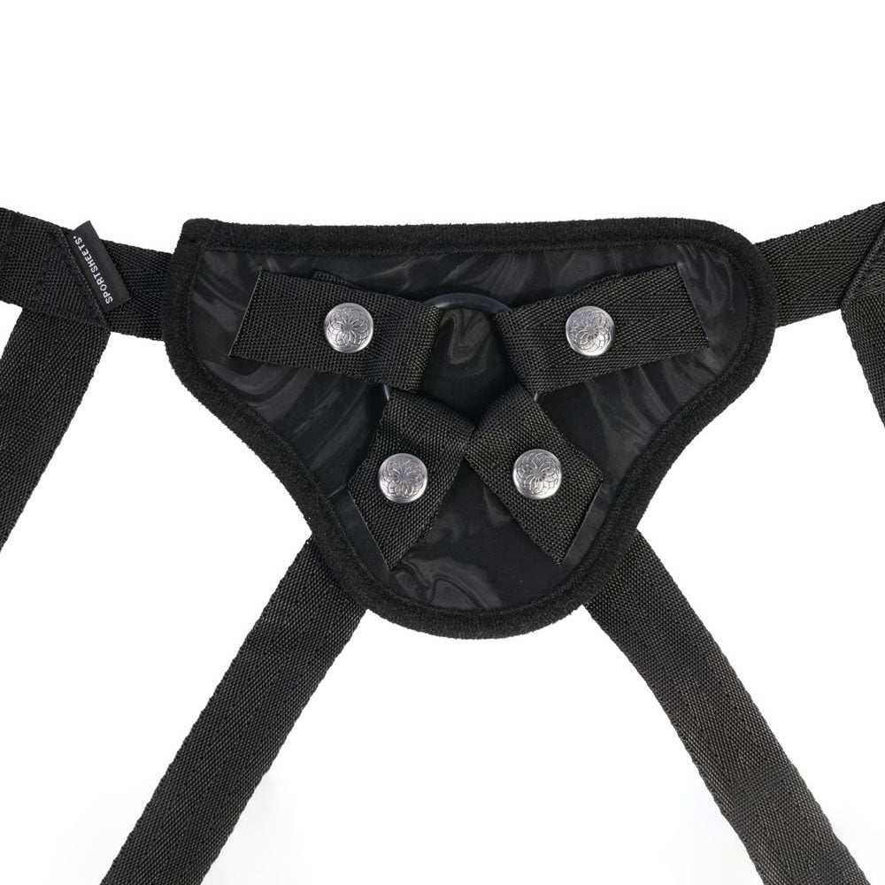 SPORTSHEETS Velvet Noir Strap On - Black Adjustable Strap-On Harness (No Probe Included)-SS37007
