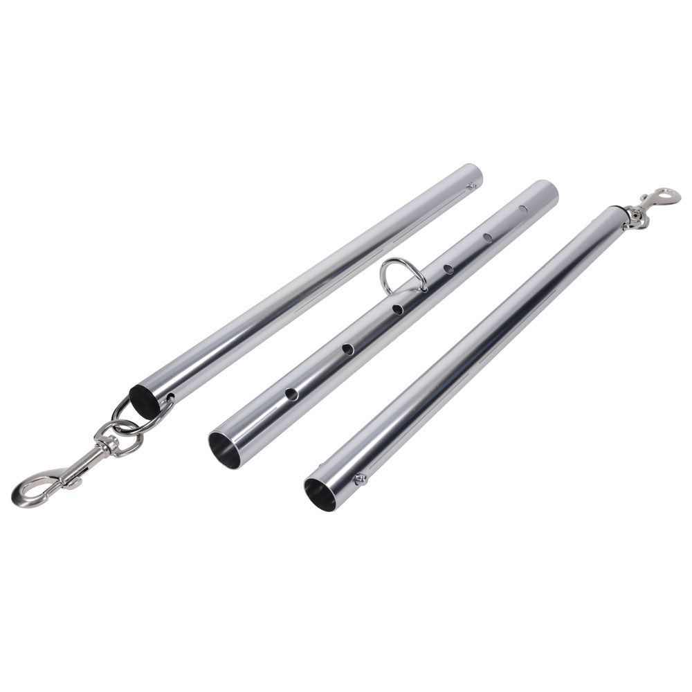 SPORTSHEETS Signature Adjustable Spreader Bar - Silver Metal Adjustable Spreader Bar (No Cuffs Included) - SS68109