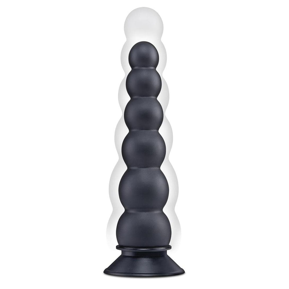 Size Up 7 Inch Ripple Inflatable Butt Plug - Black 20.3 cm Inflatable Butt Plug-SU109