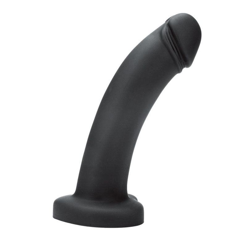 WhipSmart Heartbreaker 7 Heart Base Dildo - Black 17.8 cm Dong with Heart Shaped Base - WS1044