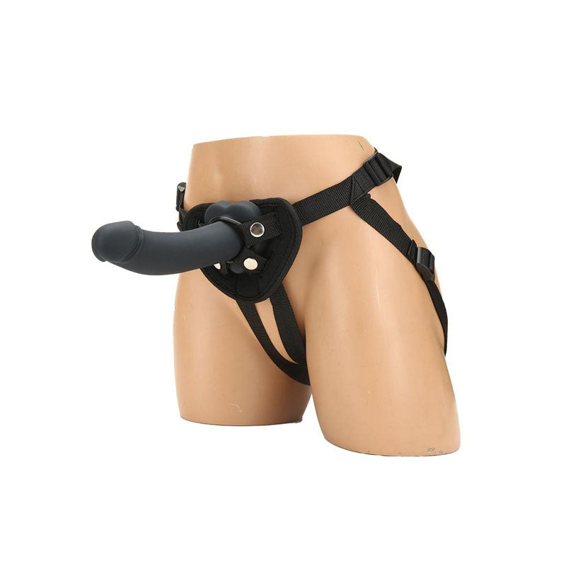 WhipSmart Heartbreaker 7 Heart Base Dildo - Black 17.8 cm Dong with Heart Shaped Base - WS1044