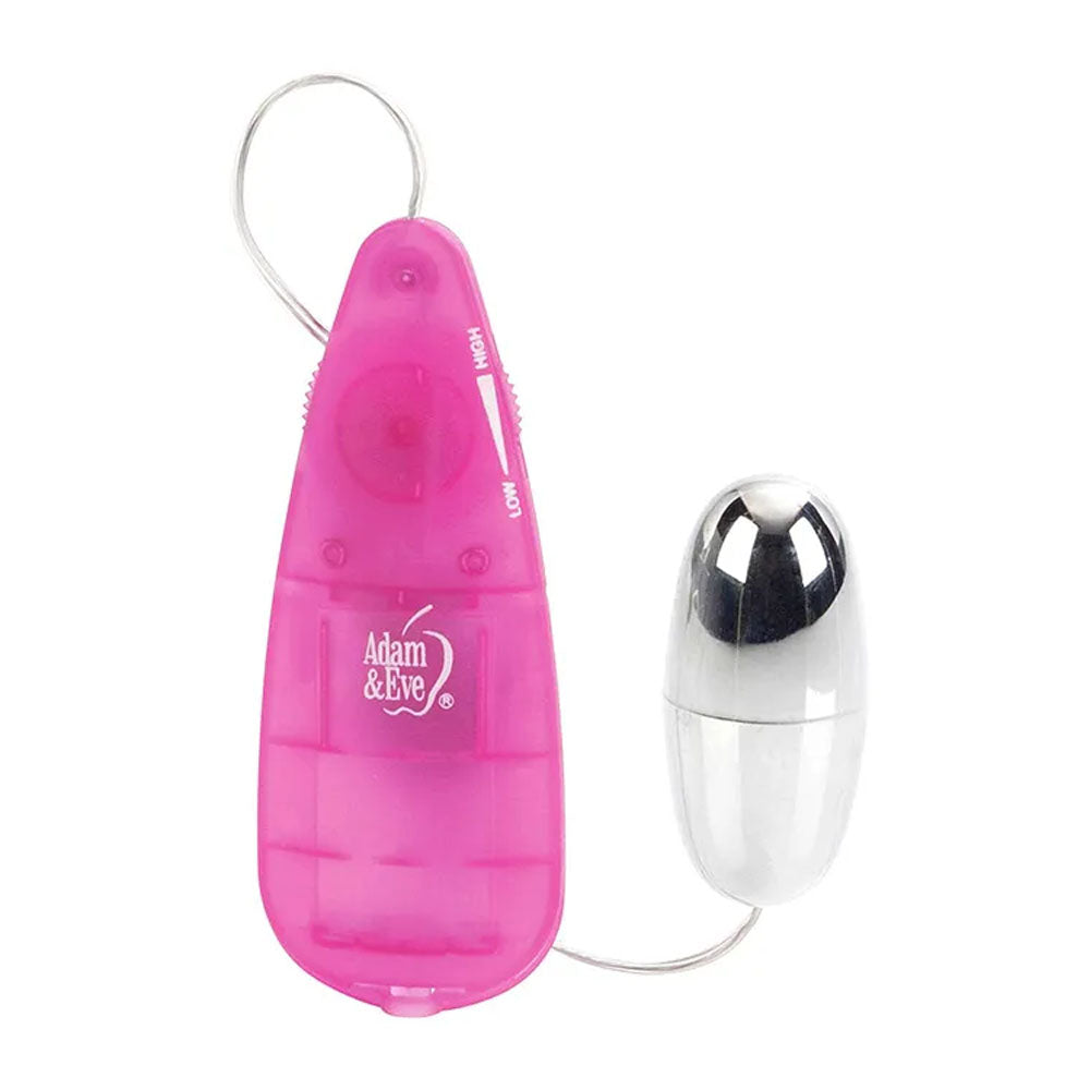 Adam & Eve VIBRATING SILVER BULLET 2.0 - Silver 5.8 cm Bullet with Pink Remote - X857 6200