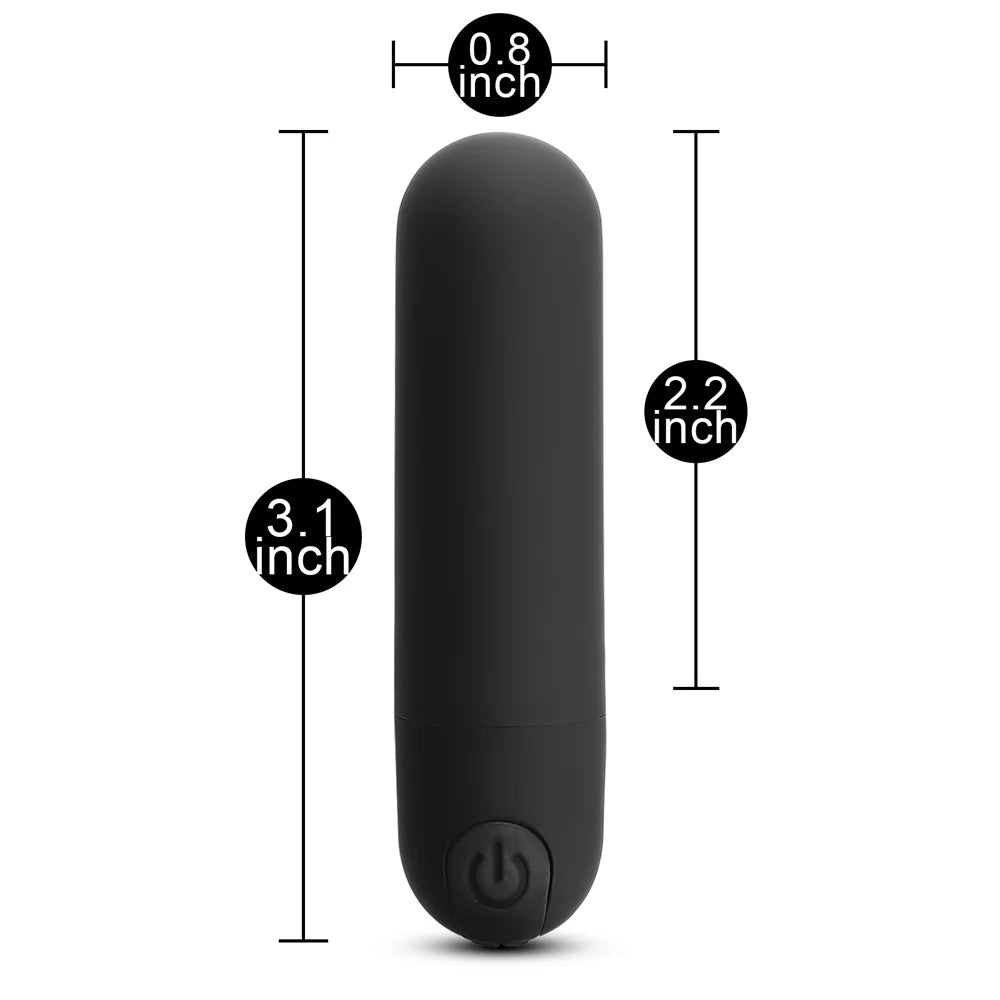 10 Speeds Black USB Vibrating Bullet
