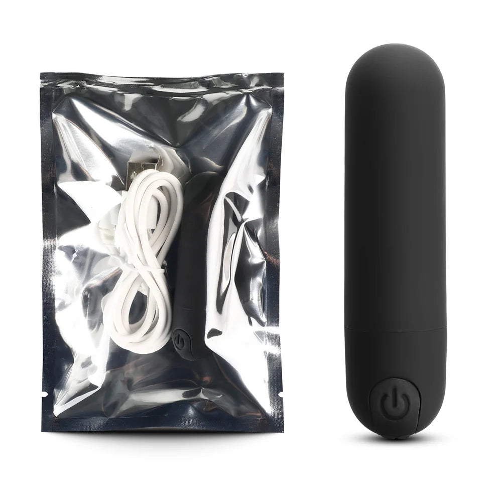 10 Speeds Black USB Vibrating Bullet