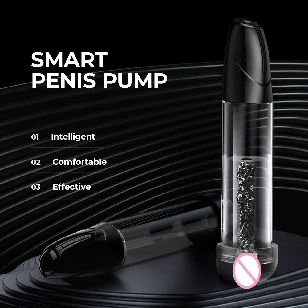 LuvPump Smart Penis Pump - Clear USB Rechargeable 2-in-1 Automatic Penis Pump - ZD-01-LY-12