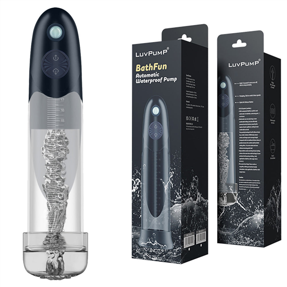 LuvPump BathFun - USB Rechargeable Waterproof Automatic Penis Pump - ZD-10-LY