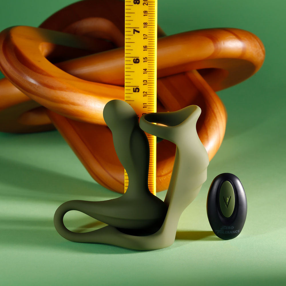 Zero Tolerance PROSTATE POWER PACK - Green USB Rechargeable Vibrating Prostate Massager with Cock Ring Harness - ZE-RS-6978-2