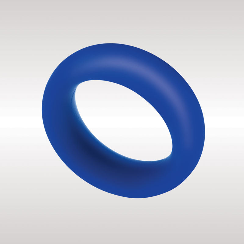 Zolo Extra Thick Silicone Cock Ring - Blue 40 mm Cock Ring - ZO-6034