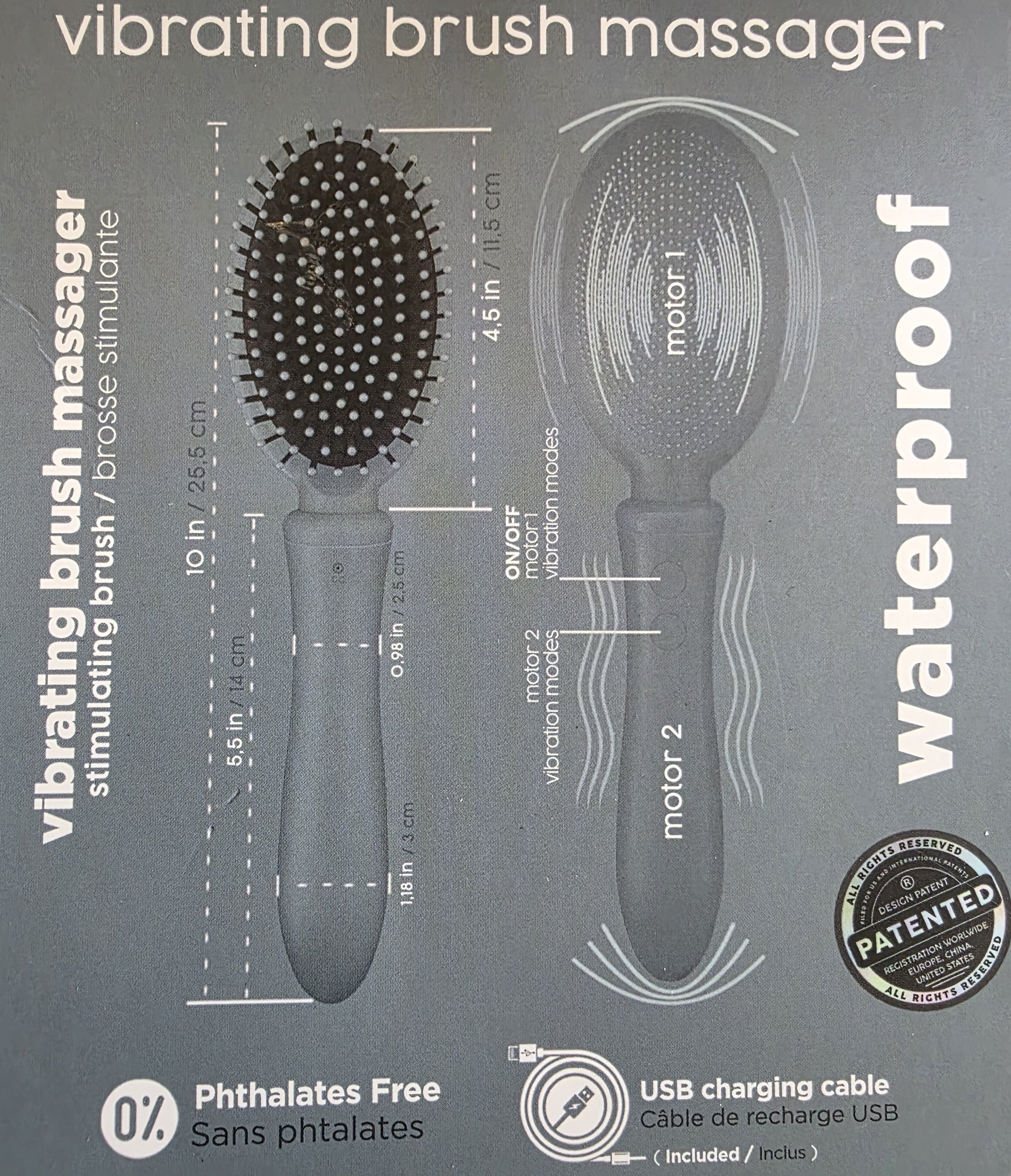 VIBRALISS Vibrating Hairbrush Black