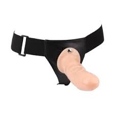 Flesh Hollow Strap On Dildo
