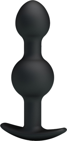 Silicone Anal Balls 4.05" (Black)-BI-040034