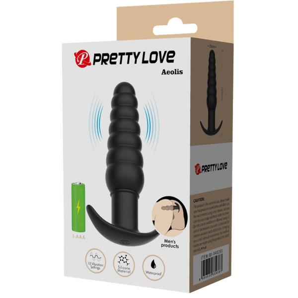 Silicone Butt Plug - Aeolis (Black)-BI-040201