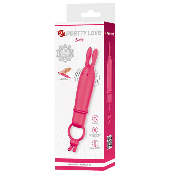 Bunny Finger Vibrator - Delia (Pink)-BI-300133