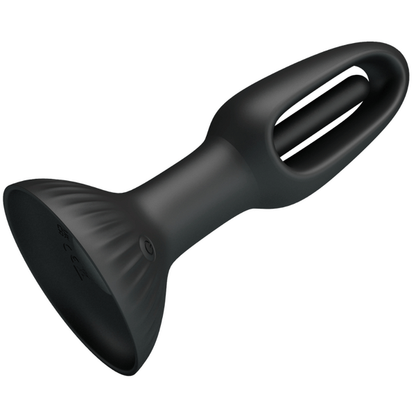Hubert - Vibrating / Wiggling Butt Plug (Black)-BI-040197
