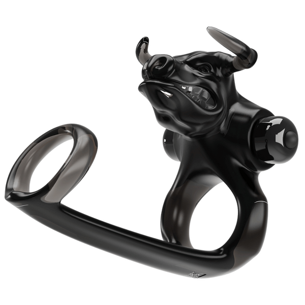 Bull Warrior Cockring (Black)-BI-210333