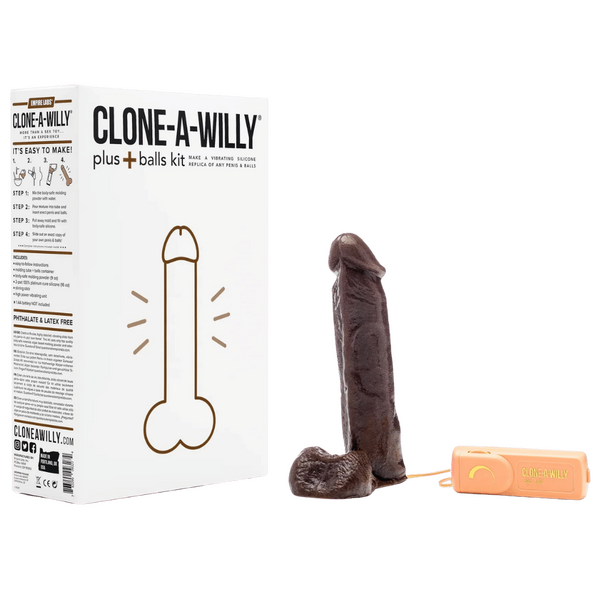 Clone-A-Willy Plus With Balls (Deep Skin Tone)-EL-MD-DP