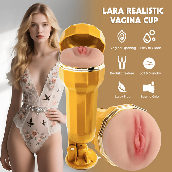 Lara Realistic Vagina Vibrating Cup-CN-628302217