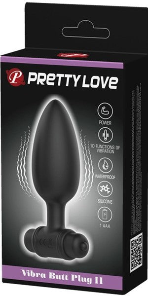 Vibra Butt Plug II (Black)-BI-040107