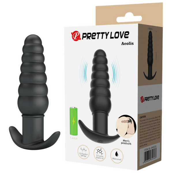 Silicone Butt Plug - Aeolis (Black)-BI-040201