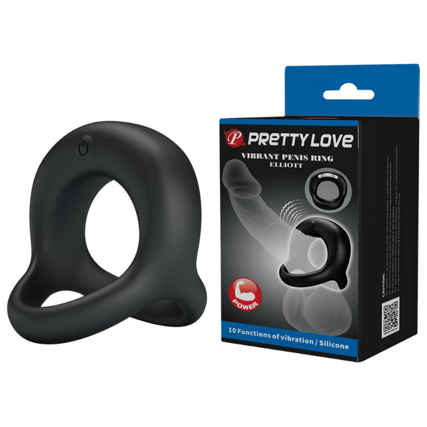 Vibrant Penis Ring - Elliott (Black)
