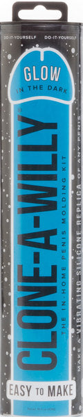 Clone-A-Willie Vibrator (Glow In The Dark) (Blue)-EL-CW-GL-BL