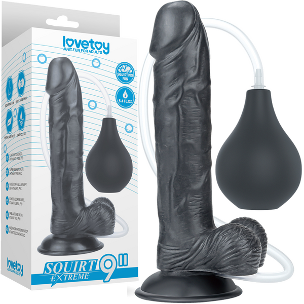 9'' Squirt Extreme Dildo (Black)