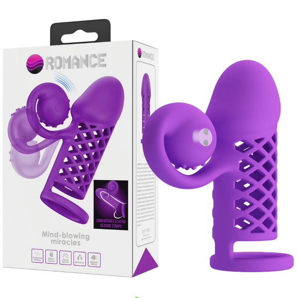 Rechargeable Harden Cock Sleeve (Purple)-MC57
