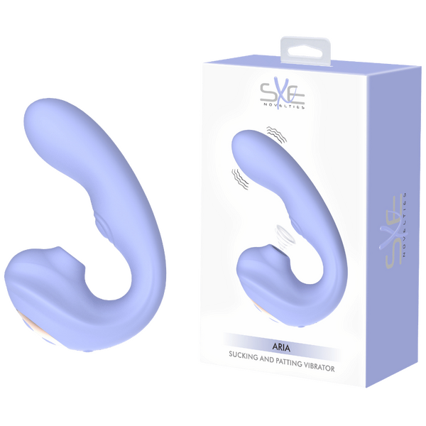 Aria - Sucking & Patting Vibrator (Blue)-SXE-0661