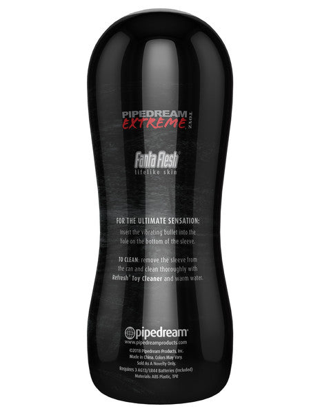Pipedream Extreme Toyz Elite Vibrating Stroker Pussy - Flesh Vibrating Pussy Stroker