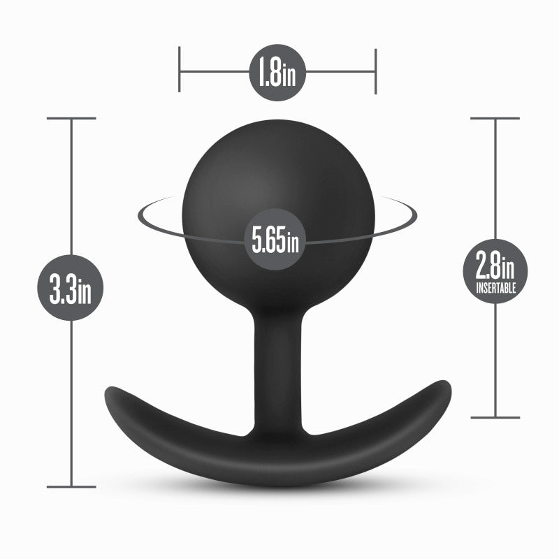 Anal Adventures Platinum Vibra Plug - Black-(bl-11815)