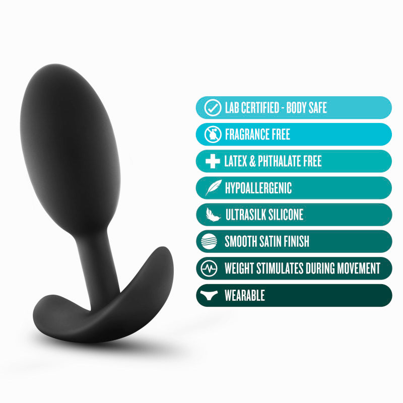 Anal Adventures Platinum Vibra Slim Plug-(bl-11875)