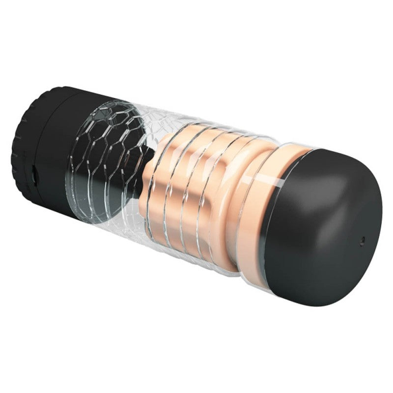 Emily Pussy Masturbator (Black) Stimulation Vibrating Masturbator