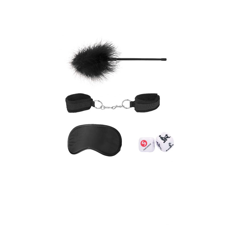OUCH! Black & White Introductory Bondage Kit #2 - Bondage Kit - 4 Piece Set