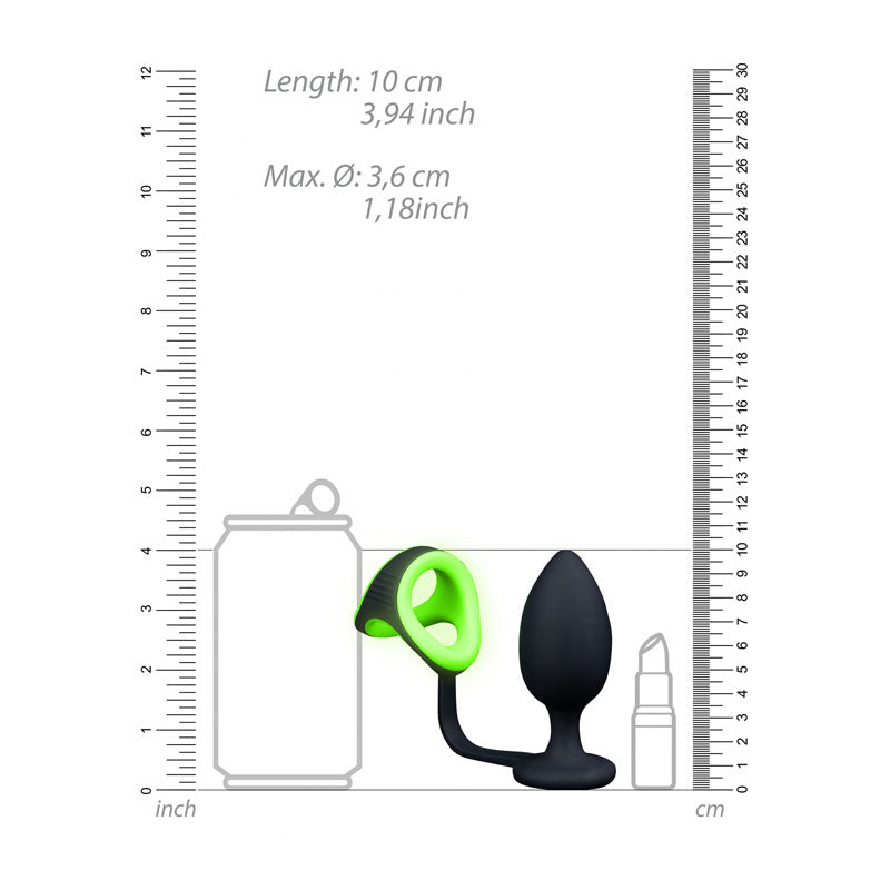 OUCH! Glow In The Dark Butt Plug - Fetish - (ou726glo)