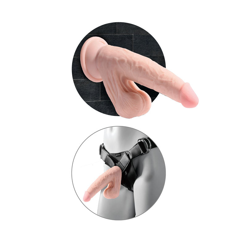 King Cock Plus 9'' 3D Cock with Swinging Balls-(pd5732-21)