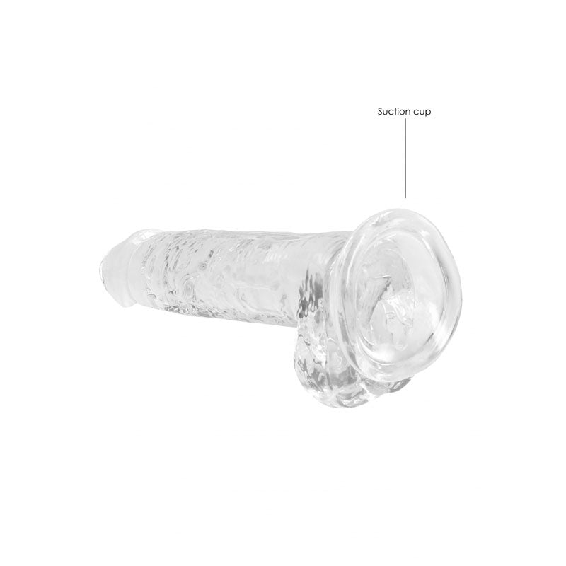 RealRock 7'' Realistic Dildo With Balls - Clear 17.8 cm Dong - REA091TRA