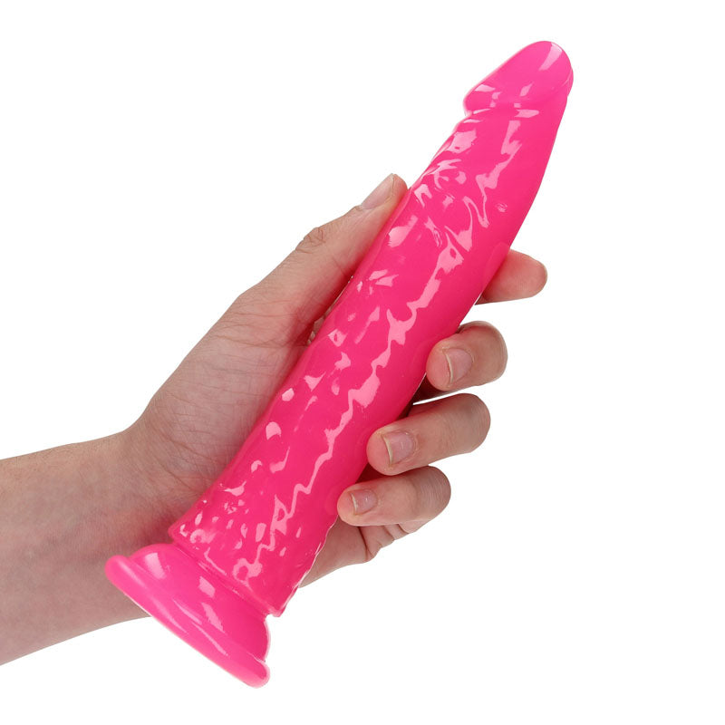 REALROCK 18 cm Slim Glow in the Dark Neon - Pink-(rea142glopnk)