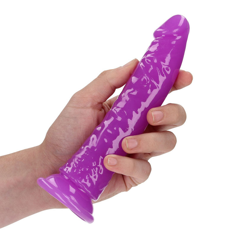 REALROCK 18 cm Slim Glow in the Dark Neon - Purple-(rea142glopur)