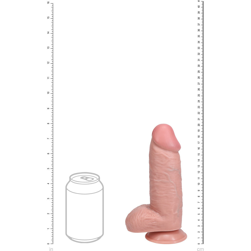 REALROCK 20cm Extra Thick Dildo with Balls - Flesh-(rea169fle)