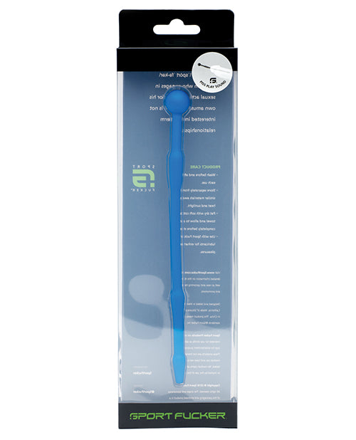 Sport Fucker Piss Play Sound - Blue 18.4 cm Silicone Urethral Sound - Early2bed