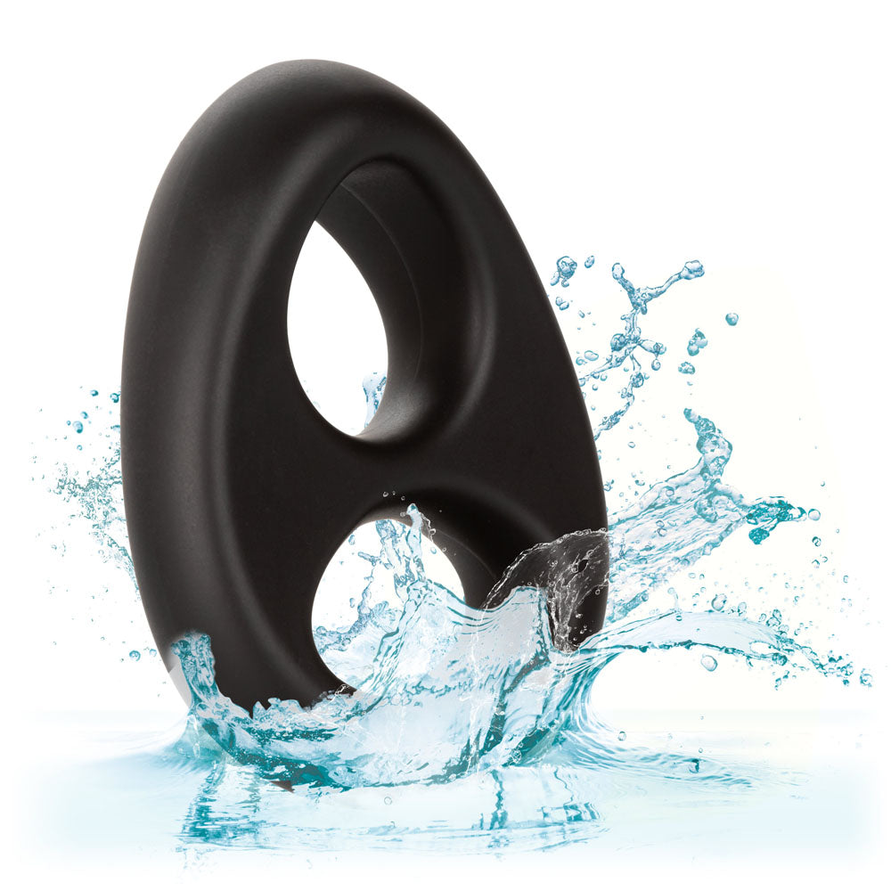 Ultra-Soft Dual Ring - Black Cock Ring