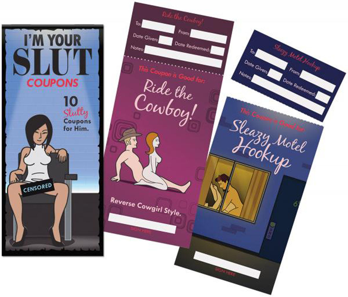 Twin Pack Slut & Stallion Pleasure Coupons For Him Her - Set of 10 Vouchers Each
