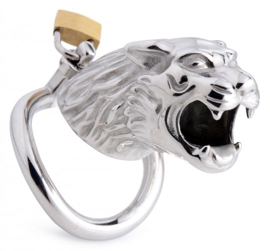 Tiger Inspired Chastity Cage offers a kinky feline twist to your chastity games! 