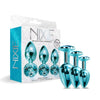NIXIE Metal Butt Plug Trainer Set Metallic Blue