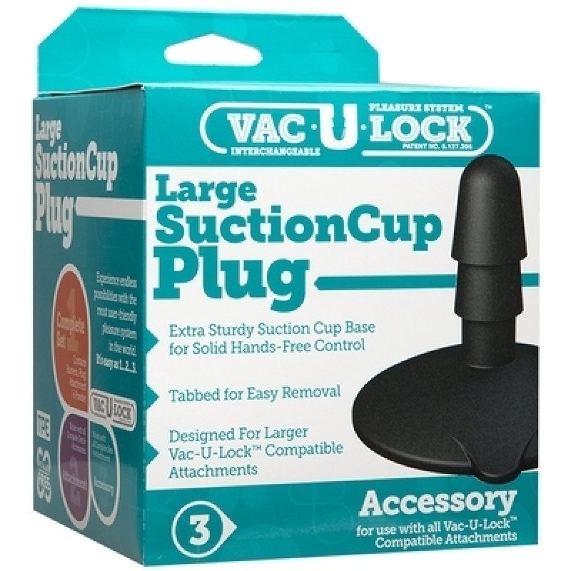 Vac-U-Lock Large Black Suction Cup Plug-1010-10-BX