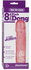 Vac-U-Lock Attachment - Crystal Jelly Dong Pink 8"