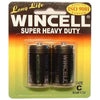 Wincell Super Heavy Duty C Size Carded 2Pk Battery