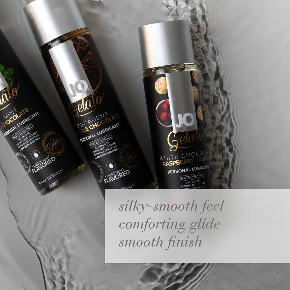 JO Gelato White Chocolate Raspberry Lube - 30 mL - White Chocolate Raspberry Flavoured Water Based Lubricant - 30 ml Bottle-10590